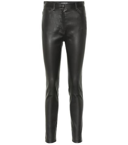 Alexander Mcqueen Kate Leather High-rise Skinny Jeans