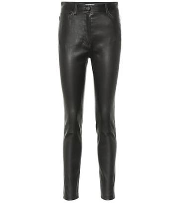 Alexander Mcqueen Kate Leather High-rise Skinny Jeans