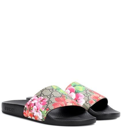 Gucci Gg Blooms Supreme Slip-on Sandals