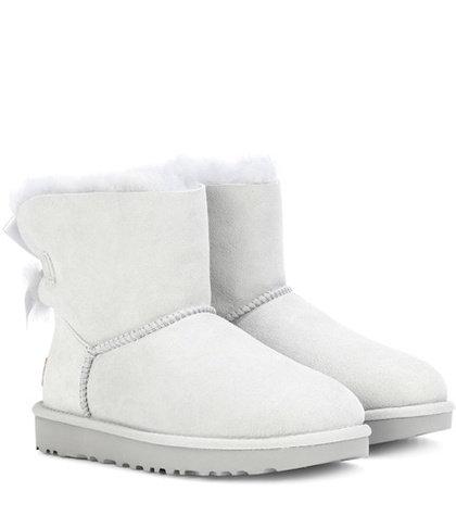 Acne Studios Mini Bailey Bow Ii Suede Ankle Boots