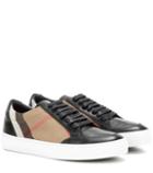 Saint Laurent Salmond Leather And Fabric Sneakers