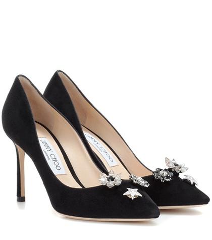 Jimmy Choo Jasmine 85 Pumps With Crystal Buttons