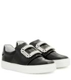 Roger Vivier Sneaky Viv Embellished Patent Leather Sneakers