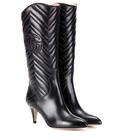 Gucci Matelassé Leather Boots
