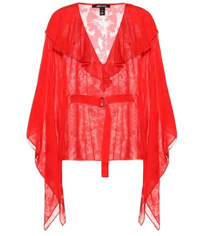 Roberto Cavalli Printed Silk-blend Blouse