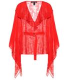 Roberto Cavalli Printed Silk-blend Blouse
