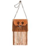 Jw Anderson Mini Pierce Fringe Suede Shoulder Bag