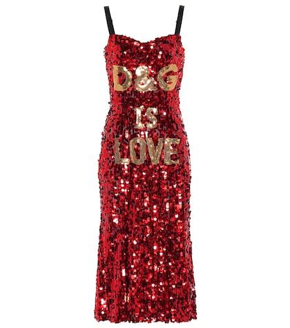 Dolce & Gabbana Sequined Midi Dress
