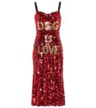 Dolce & Gabbana Sequined Midi Dress