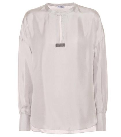 Nike Embellished Silk Twill Top