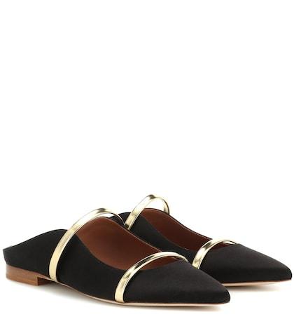 Malone Souliers Maureen Satin Slippers