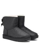 Tod's Mini Bailey Bow Glitter Ankle Boots