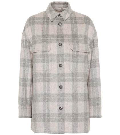 Vince Plaid Wool-blend Shirt Jacket