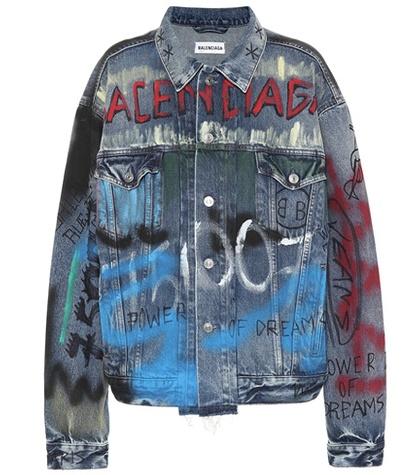 Balenciaga Like A Man Logo Denim Jacket