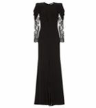 Alexander Mcqueen Crêpe And Lace Gown