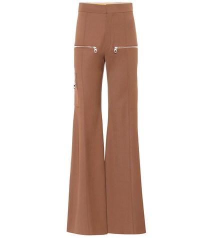 Chlo Stretch-wool Flared Pants