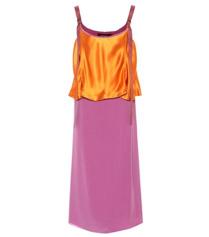 Sies Marjan Mickey Silk Satin And Crêpe Dress