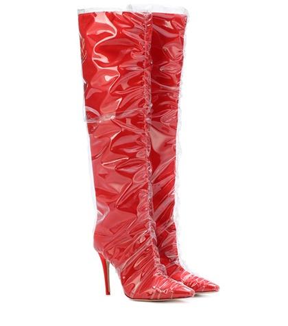 Jimmy Choo X Off-white Elisabeth 100 Satin Boots