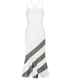 David Koma Crêpe Striped Dress