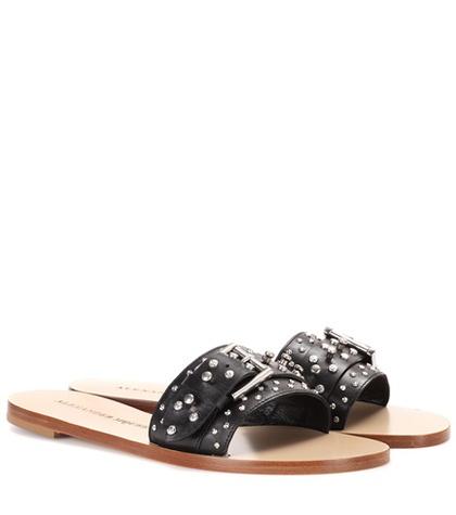 Oliver Peoples Studded Leather Sandals