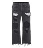 Off-white Mid-rise Distressed Jeans