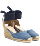 Castaer Carina Denim Wedge Espadrilles