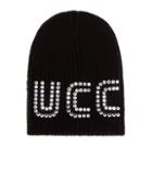 Gucci Crystal-embellished Wool Beanie