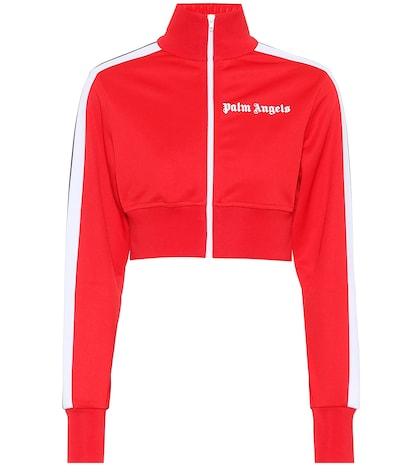 Palm Angels Cropped Jersey Track Jacket
