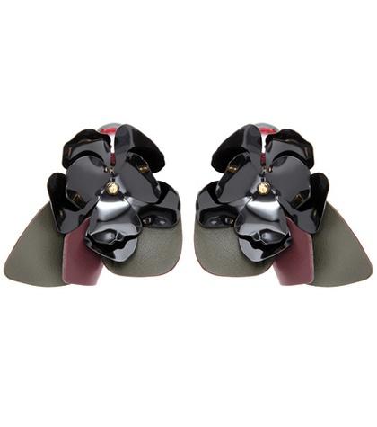 Marni Leather And Resin Earrings