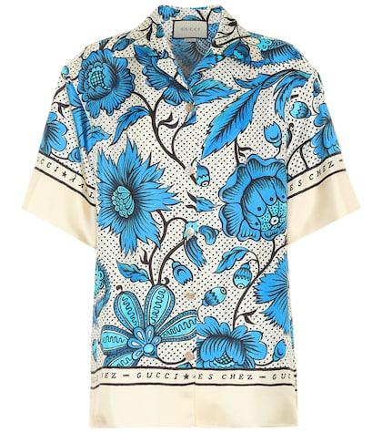 Gucci Printed Silk Twill Shirt