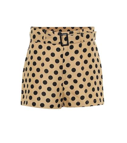 Lisa Marie Fernandez Polka-dot Linen Shorts