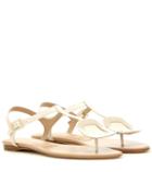 Rosie Assoulin Thong Chips Embellished Leather Sandals
