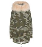 Mr & Mrs Italy Midi Printed Cotton Parka With Fur