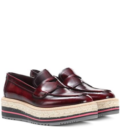 Tabitha Simmons Leather Platform Loafers