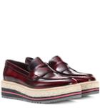 Tabitha Simmons Leather Platform Loafers