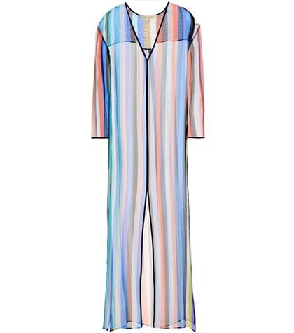 Diane Von Furstenberg Striped Silk Cover-up