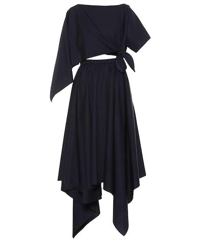 Neous Asymmetrical Cotton Midi Dress