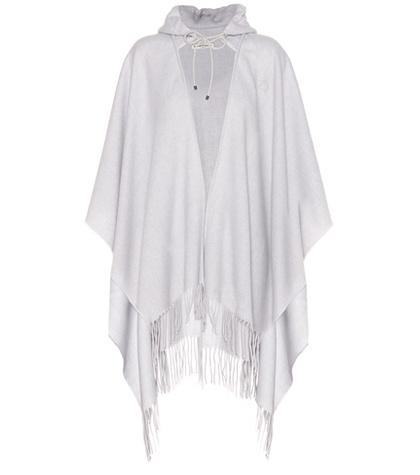 Balenciaga Wool And Cashmere Hoodie Poncho