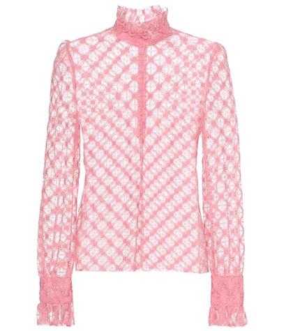 Lucas Hugh Cotton-blend Lace Top