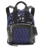 Miu Miu Leather-trimmed Embellished Backpack