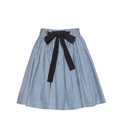 Miu Miu Striped Cotton Miniskirt