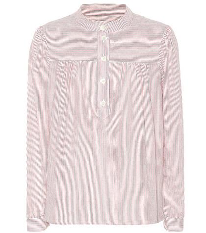 A.p.c. Striped Cotton Blouse