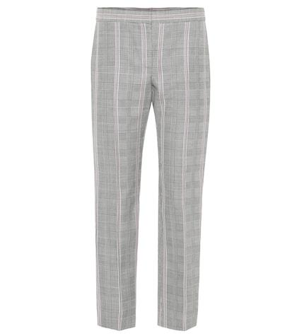 Alexander Mcqueen Houndstooth Straight Wool Pants