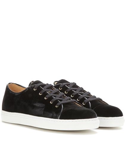 Charlotte Olympia Purrrfect Velvet Sneakers