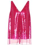 Dolce & Gabbana Sutton Sequinned Silk Tank Top