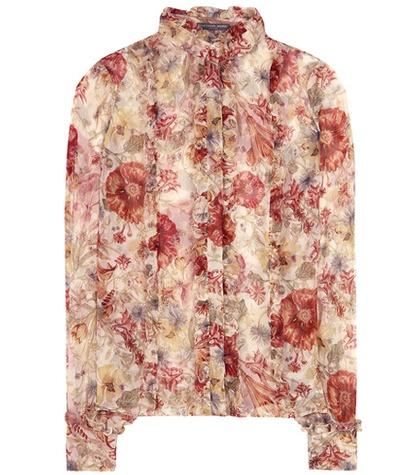 Alexander Mcqueen Printed Silk Blouse