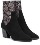 Alexander Mcqueen Rodeo Suede Ankle Boots