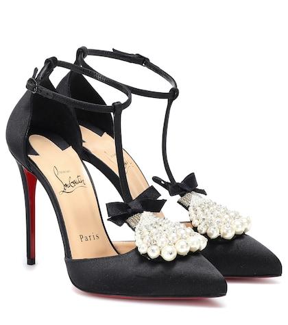 Christian Louboutin Goyetta 100 Satin Pumps
