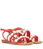 Tory Burch Sinclair Embellished Leather Sandals