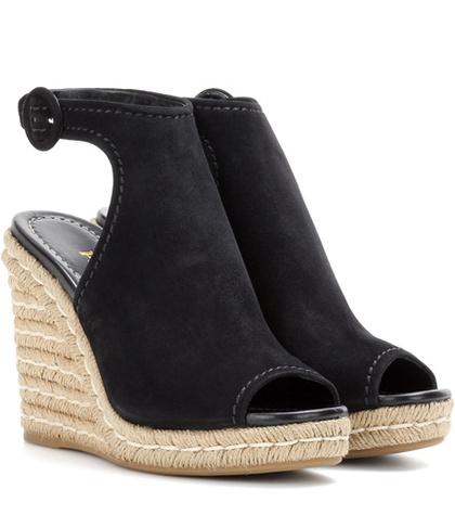Miu Miu Suede And Jute Wedges